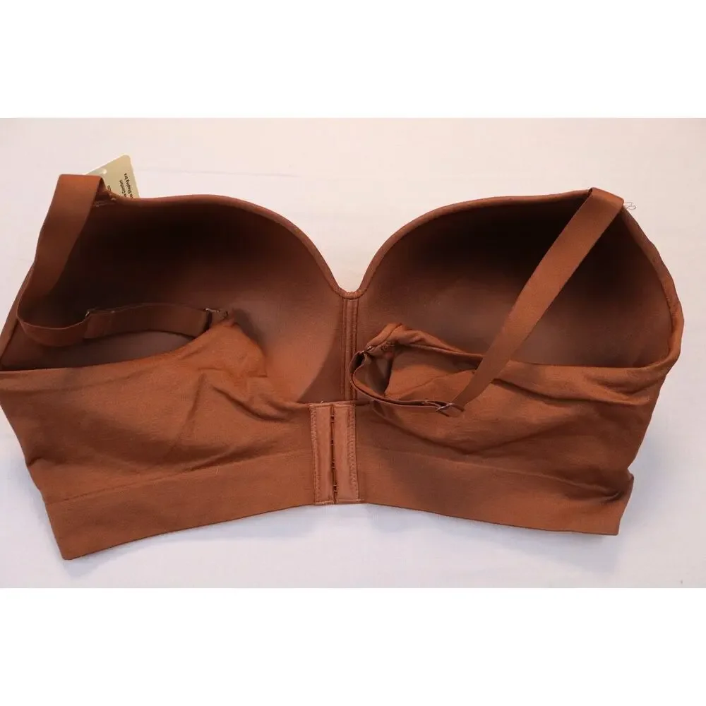 NEW Truekind Supportive Comfort Wireless Shaping Bra Chocolate Brown Size 3XL